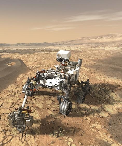 Illustration of the Perseverance rover by NASA/JPL-Caltech