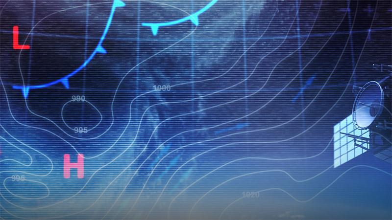Weather map and satellite