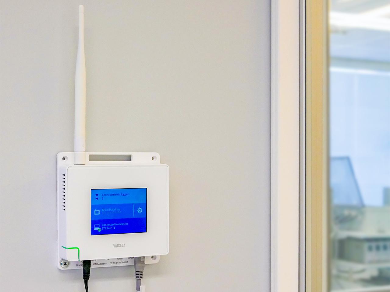 VaiNet Wireless Access Point AP10 at the cleanroom corridor