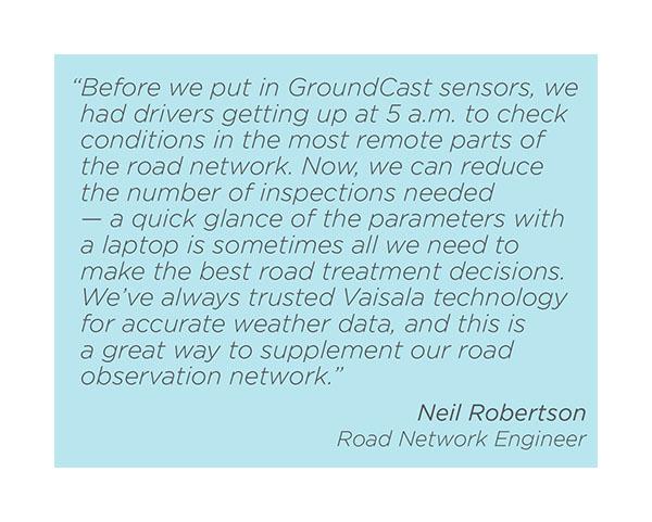 Accurate road weather data from the most remote roads