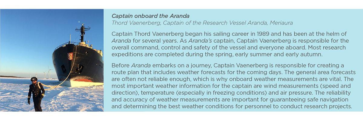 Captain onboard the Aranda
