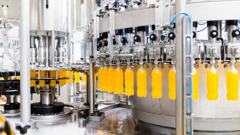 Orange juice bottling line