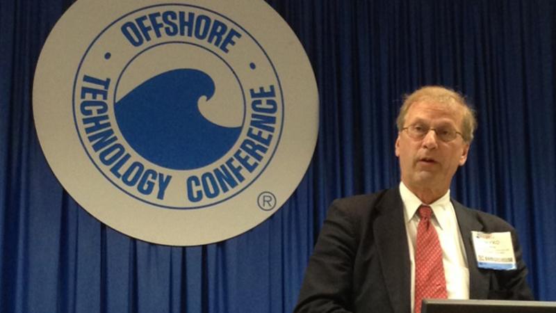 Maritime expert Mikko Niini speaking at Offshore Technology Conference