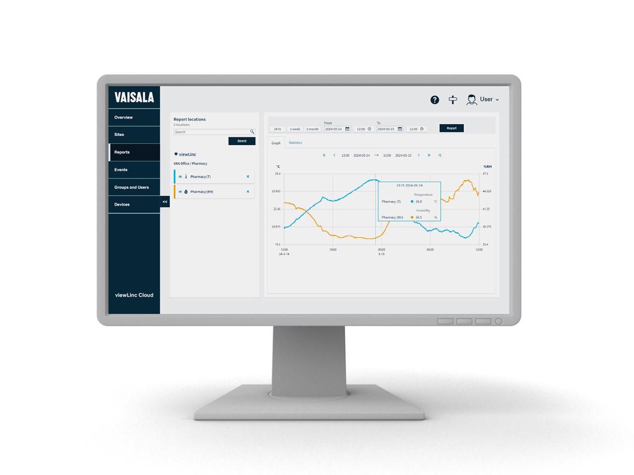viewLinc Cloud GxP Monitoring System Reports