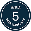 Vaisala 5 year warranty badge