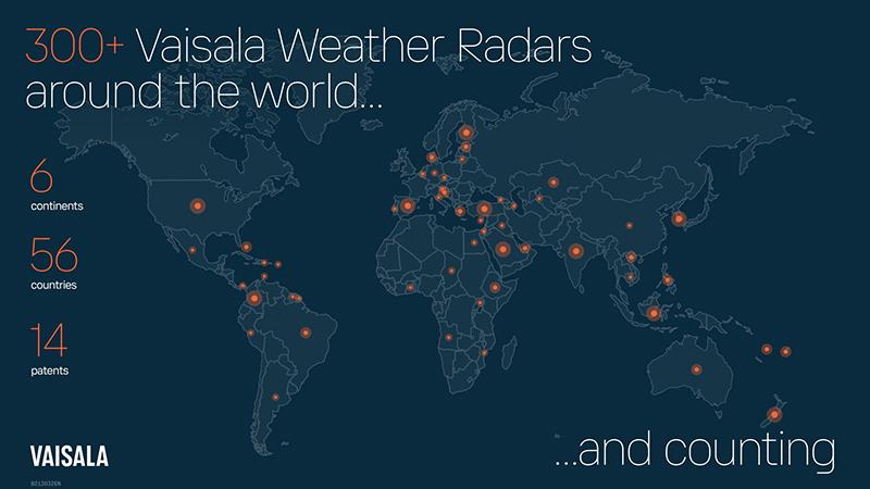 Weather radar map