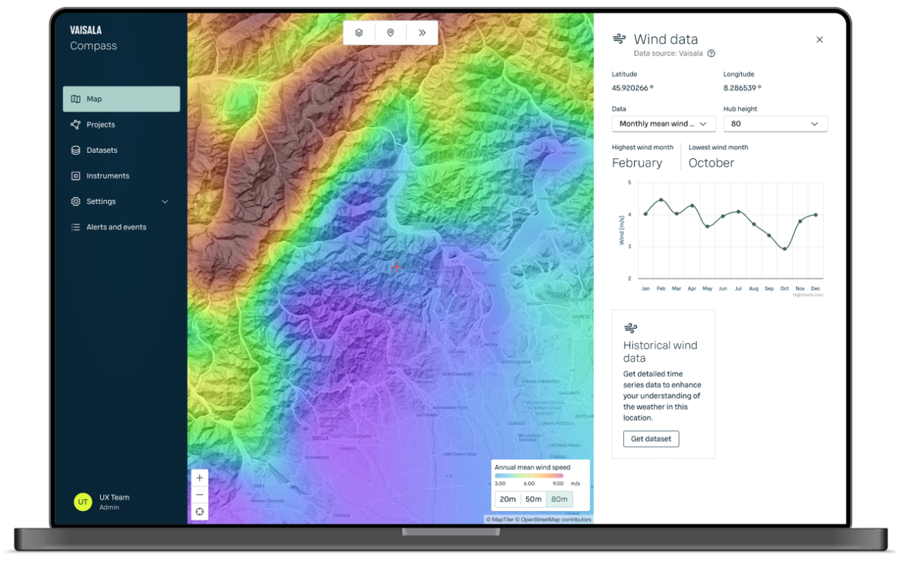 Vaisala Compass data source view