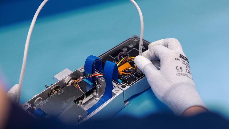 Closeup of PTB330 product repair.