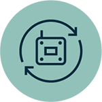 Repair and spare parts icon.