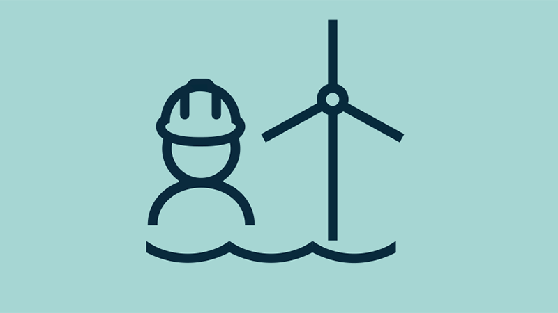 Offshore wind farm maintenance icon