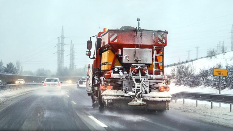 Highway maintenance truck