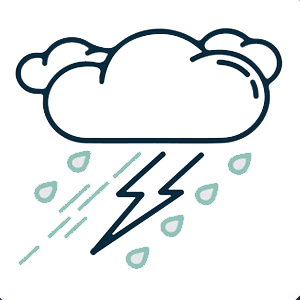 X-band weather radar infographic icon