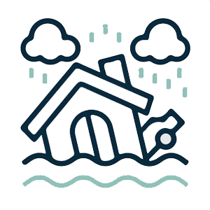 X-band weather radar infographic icon