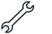 Pictogram of wrench tool.