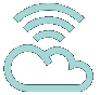 Icon cloud connectivity light green