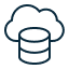 Pictogram of cloud server.