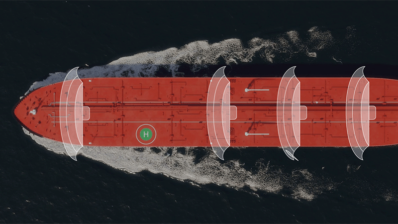 Rigid wing sails vessel, wind-assisted