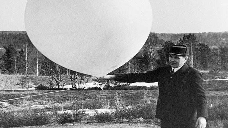 Historic image, weather balloon