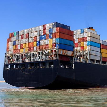 Cargo ship on the water