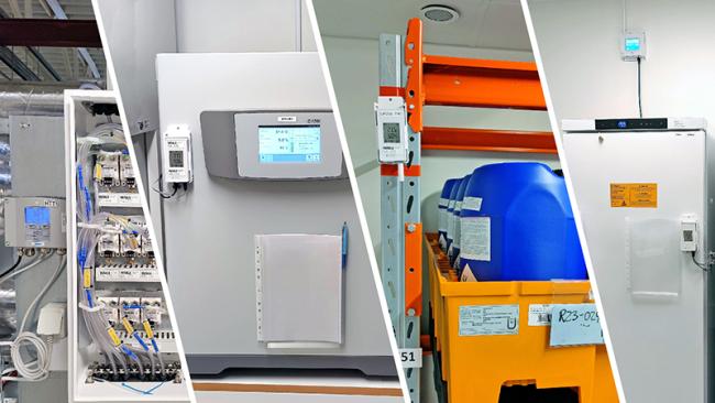 Cleanroom, incubator, storage area, fridge monitoring system for GxP