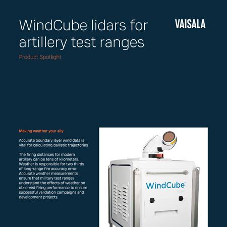 WindCube lidars for artillery test ranges