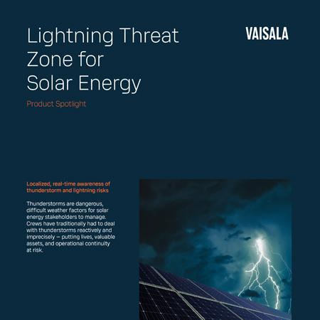 Lightning Threat Zone for solar energy