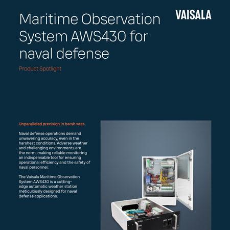Maritime Observation System AWS430 for naval defense