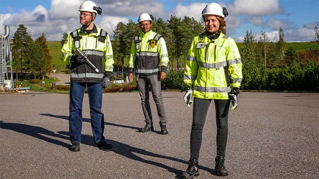 Biogas team at a site