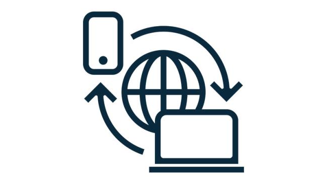 Pictogram: remote and digital services