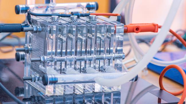 Detail of hydrogen fuel cells