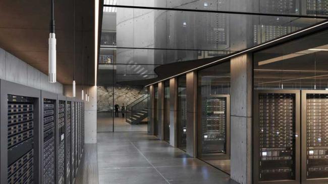 Datacenter hallway HMP113 hanging