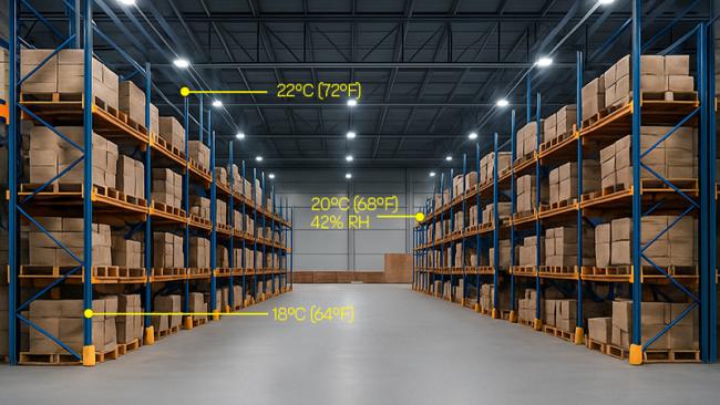temperature mapping in pharmaceutical GDP warehouses