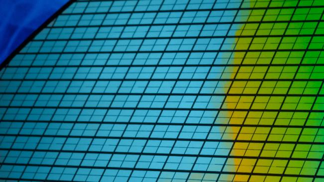 Semiconductor wafer closeup