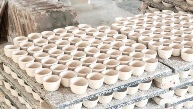 Ceramics factory - drying clay