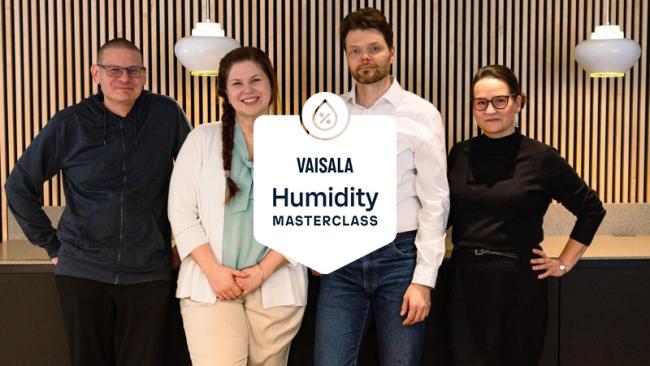 Humidity Masterclass series host and speakers with Humidity Masterclass badge.