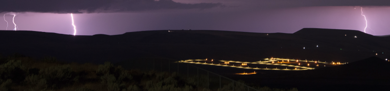 Lightning over Yakima base