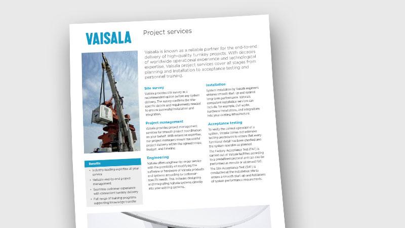 Brochure: Vaisala project services