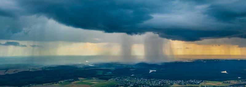 Storm clouds and rain