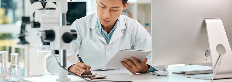 Calibration technician working