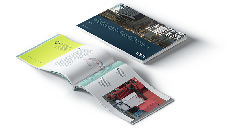 Moisture in Transformers Q&A ebook cover and inner pages showing