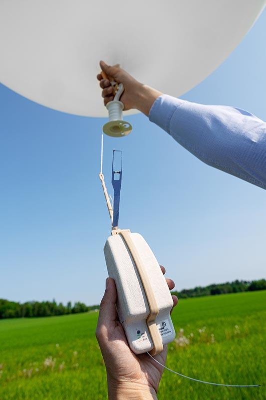 Radiosonde RS41E model balloon release