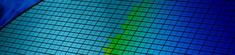 Semiconductor wafer closeup