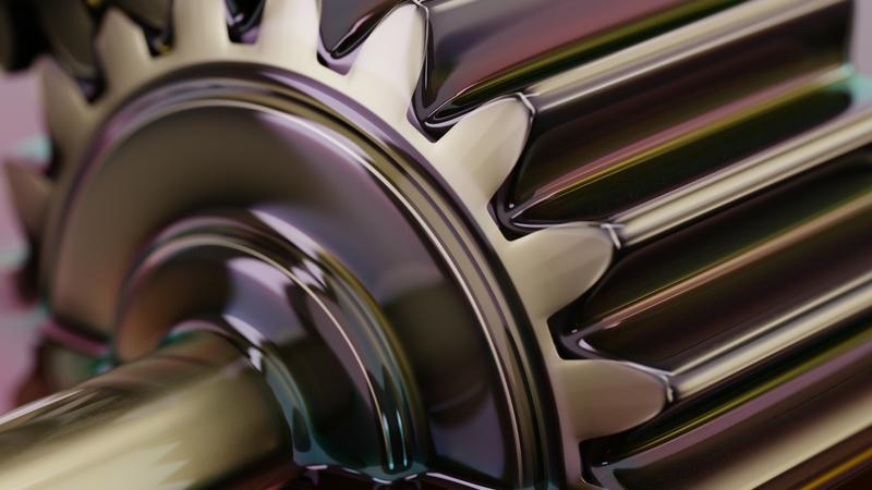 Gears submerged in motor oil illustration
