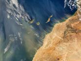 Dust storm off Western Sahara