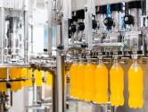 Bottles in beverage processing line