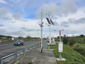 Road weather station next to road in Ireland