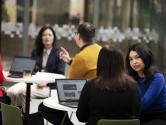 people networking at event