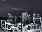 Substation at night