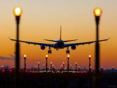 Airplane Landing at Night
