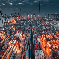Thousands of containers in a port